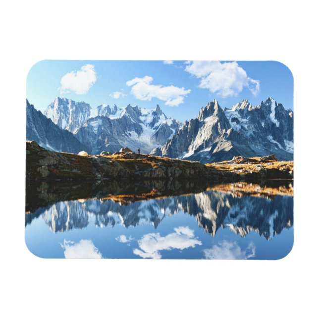 Gebirge | Mont Blanc Massif, Frankreich Magnet (Horizontal)