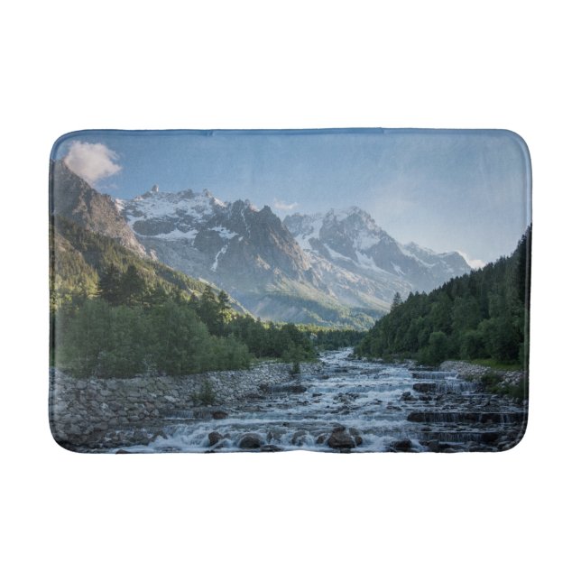 Gebirge | Mont Blanc Massif, Italien Badematte (Vorderseite)