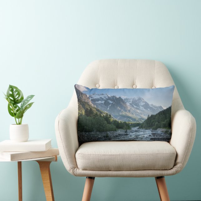 Gebirge | Mont Blanc Massif, Italien Lendenkissen (Stuhl )
