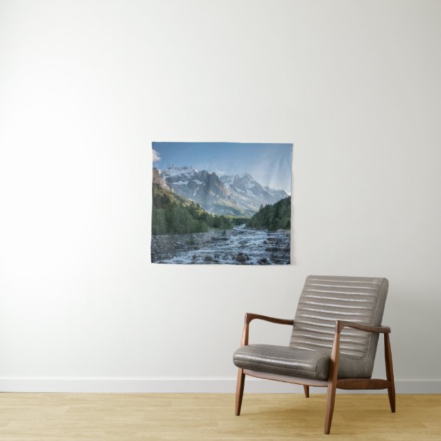 Gebirge | Mont Blanc Massif, Italien Wandteppich (Beispiel (Horizontal))