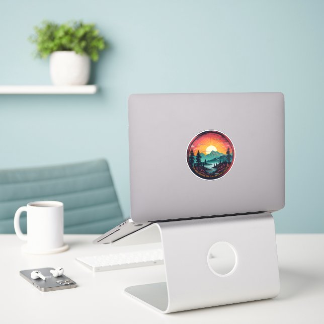 Gebirge nennen Zitat Vinyl Aufkleber (Laptop auf Schreibtisch)