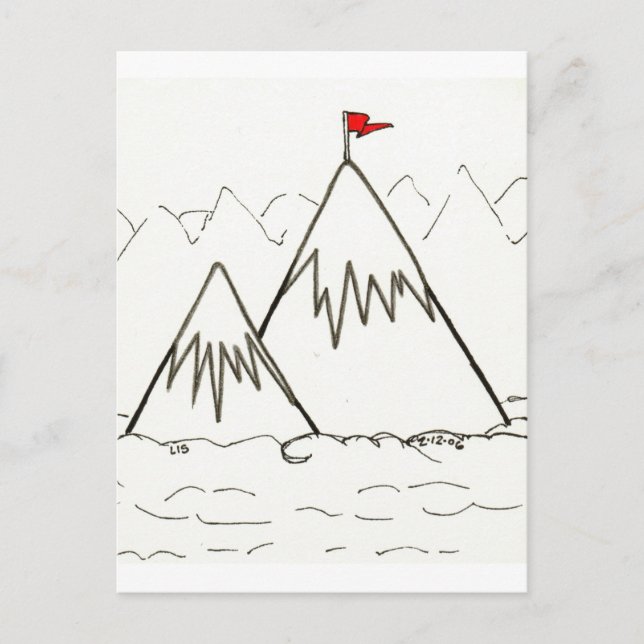 Gebirge Postkarte (Vorderseite)