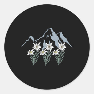 Gebirge Schweiz Alpen Edelweiss Basket Ale Fl Runder Aufkleber