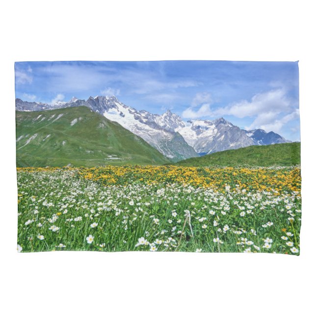 Gebirge | Schweizer Alpenfrühling Kissenbezug (Vorderseite)