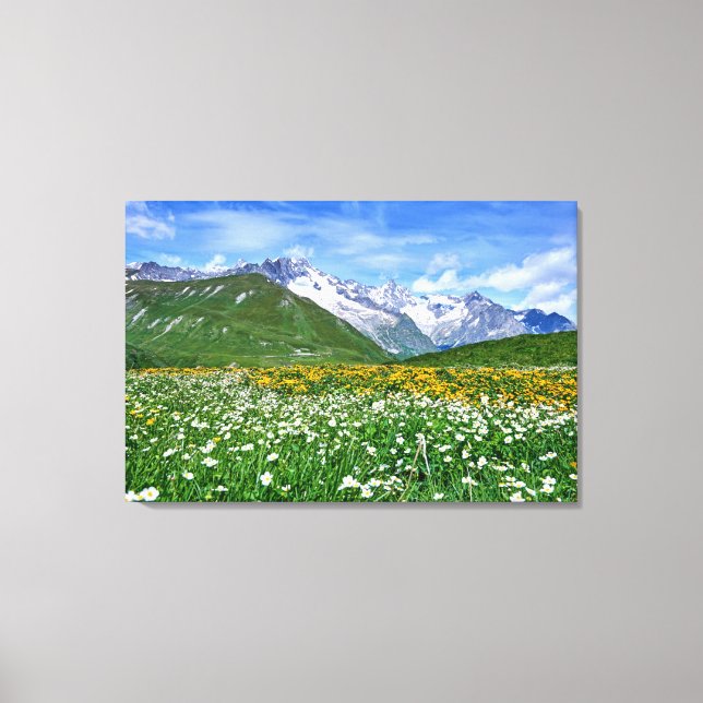Gebirge | Schweizer Alpenfrühling Leinwanddruck (Vorderseite)