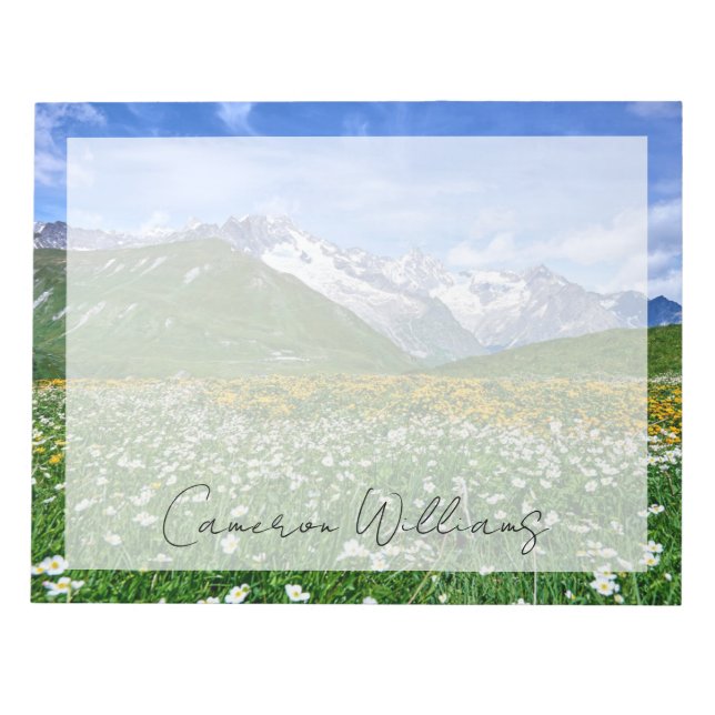 Gebirge | Schweizer Alpenfrühling Notizblock (Vorderseite)