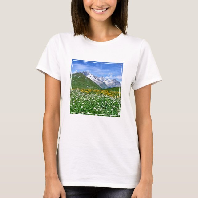 Gebirge | Schweizer Alpenfrühling T-Shirt (Vorderseite)