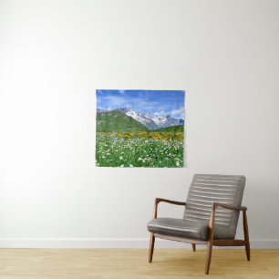 Gebirge Schweizer Alpenfrühling Wandteppich