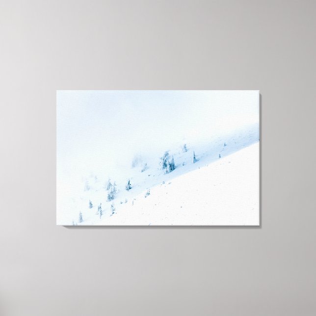 Gebirge: Sonne und Wolken, gefroren Leinwanddruck (Vorderseite)