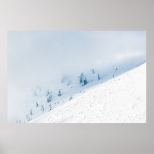 Gebirge: Sonne und Wolken, gefroren Poster