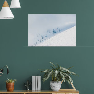Gebirge: Sonne und Wolken, gefroren Poster
