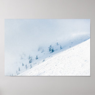 Gebirge: Sonne und Wolken, gefroren Poster