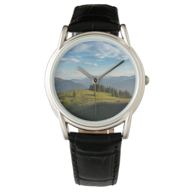 Gebirge | Spitzingsee, Schweizer Alpen Armbanduhr (Vorderseite)