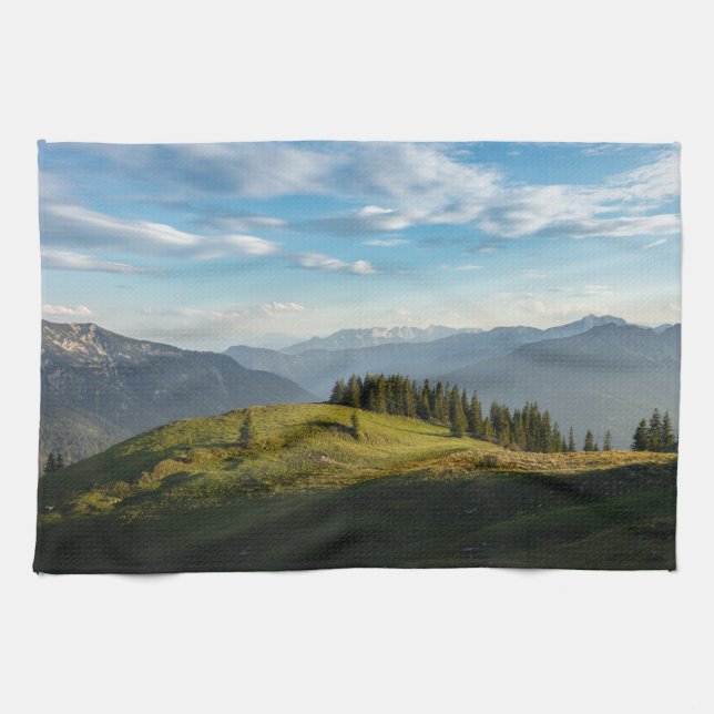 Gebirge | Spitzingsee, Schweizer Alpen Geschirrtuch (Horizontal)