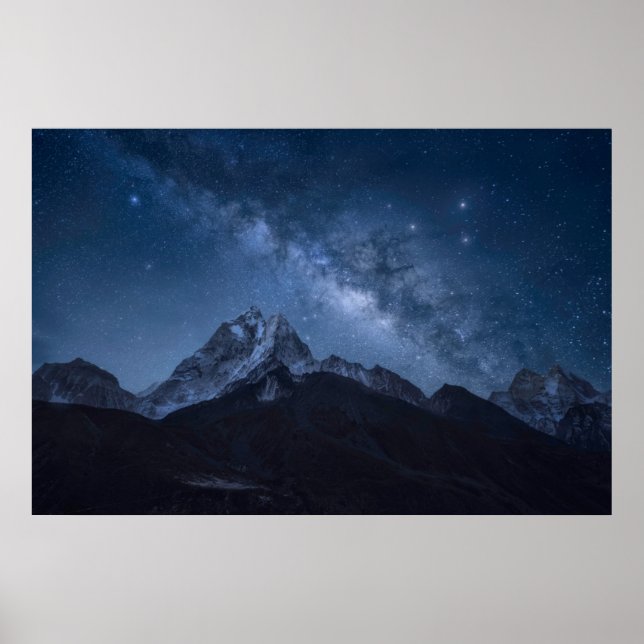 Gebirge | Thamserku-Berg, Nepal Poster (Vorne)