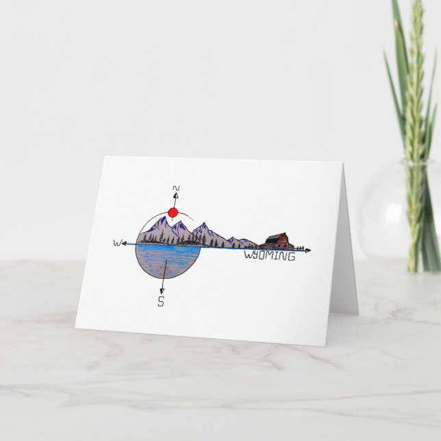 Gebirge und Kompass Karte (Vorderseite)