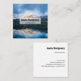 Gebirge und Landschaftliches Foto Quadratische Visitenkarte