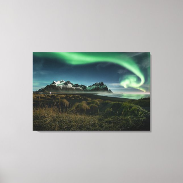 Gebirge | Vestrahorn Mountain, Island Leinwanddruck (Vorderseite)