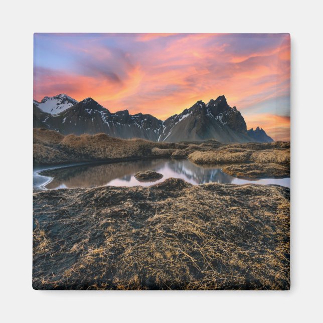 Gebirge | Vesturhorn Mountain Island Magnet (Vorne)
