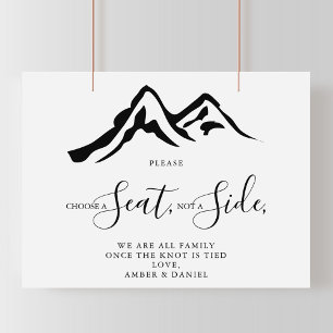 Gebirge wählen einen Sitzplatz statt eine Hochzeit Poster