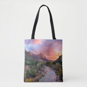 Gebirge   Watchman Zion Nathional Park Utah Tasche