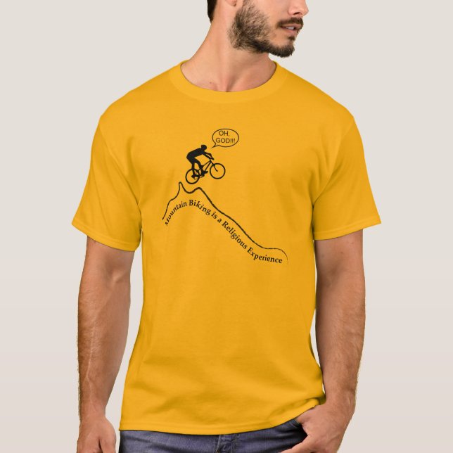 Gebirgsdas radfahren der Männer "ist- eine T-Shirt (Vorderseite)