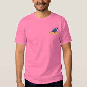 Gebirgsdrossel Besticktes T-Shirt