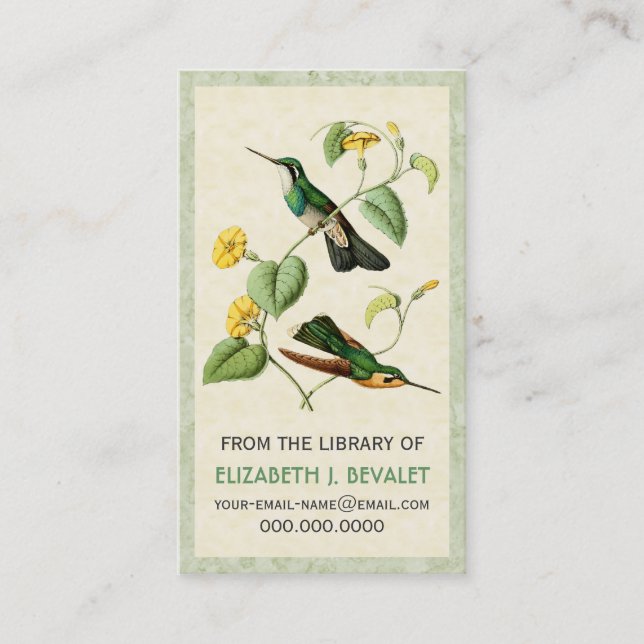 Gebirgsedelstein-Kolibri-personalisierte Visitenkarte (Vorderseite)