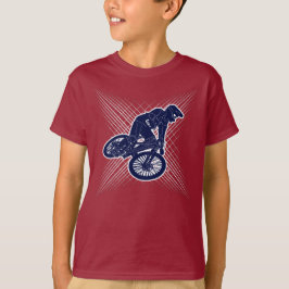 Gebirgsfahrrad-Junge scherzt T - Shirt