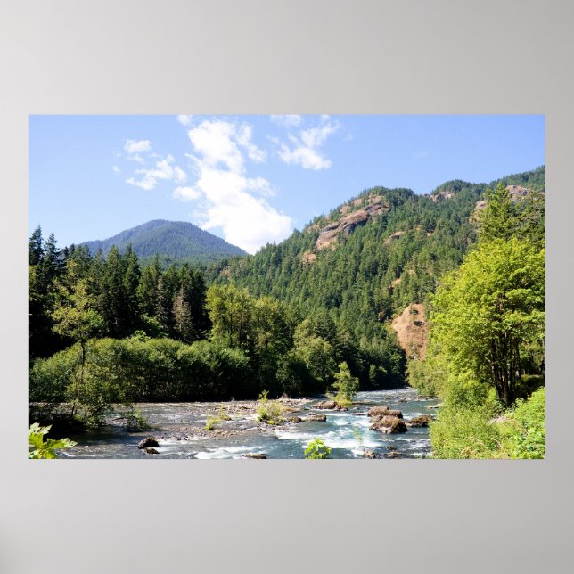 Gebirgsfluss Print Poster (Vorne)