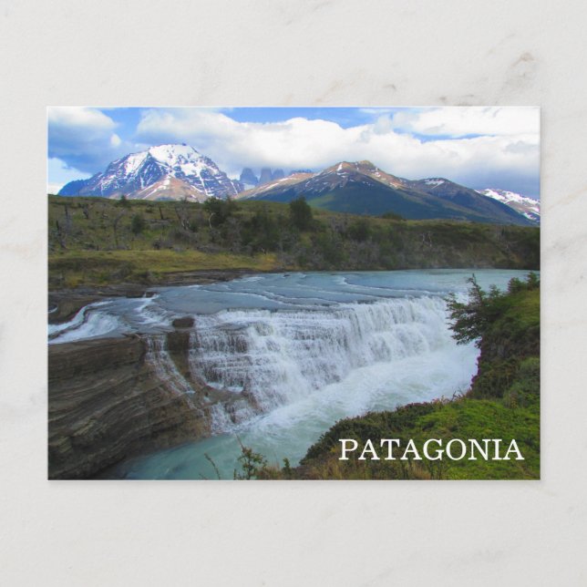 Gebirgsgewässer von Patagonien Postkarte (Vorderseite)