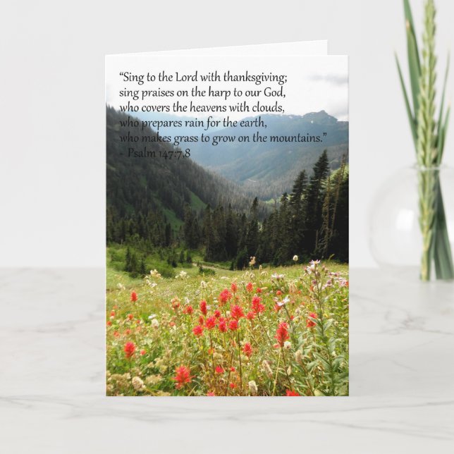 Gebirgsgrußkarte Karte (Vorderseite)