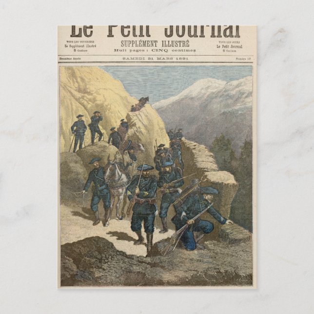 Gebirgsinfantrymen Postkarte (Vorderseite)