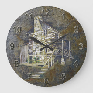 Gebirgskabine Große Wanduhr