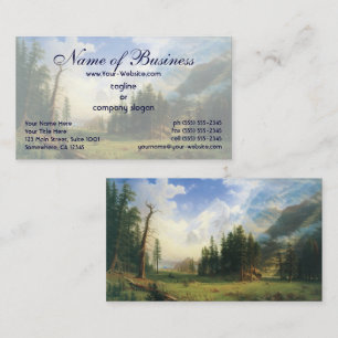 Gebirgslandschaft, Bierstadt, Hudson River School Visitenkarte