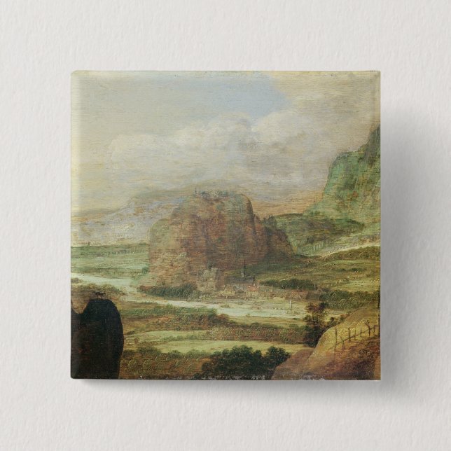 Gebirgslandschaft Button (Vorderseite)