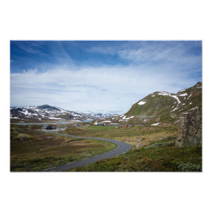 Gebirgslandschaft im Norwegen-Fotodruck Fotodruck