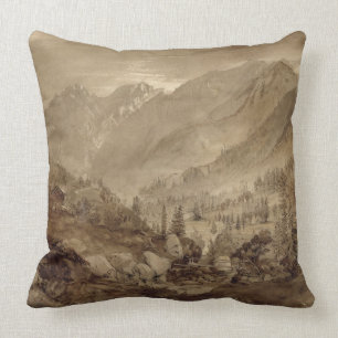 Gebirgslandschaft, Macugnaga, 1845 (Stift u. Braun Kissen
