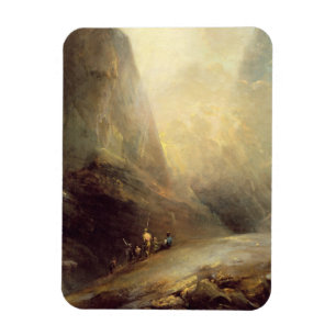 Gebirgslandschaft mit Banditti, c.1780 (Öl auf c Magnet