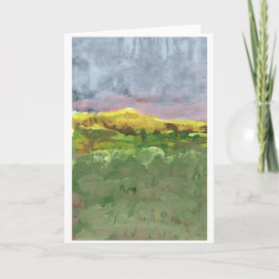 Gebirgslandschaft mit lila Anmerkungskarte des Karte