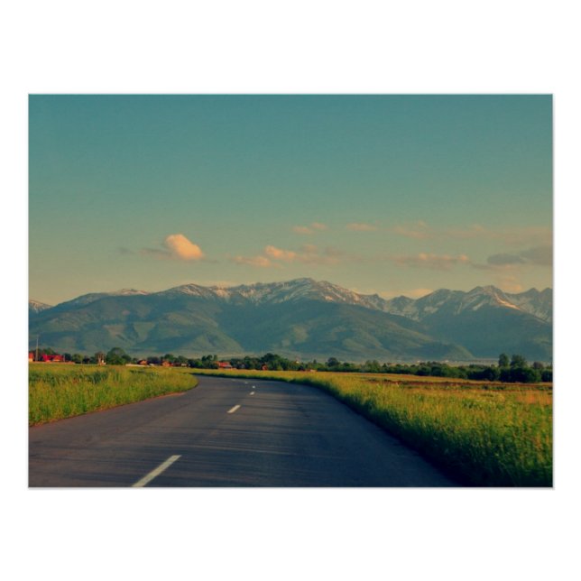 Gebirgslandschaft Poster (Vorderseite)