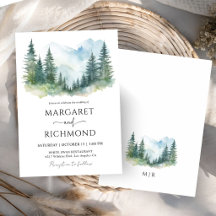 Gebirgslandschaft Wald Kiefern Hochzeit