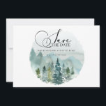 Gebirgslandschaft Wasserfarbenprägung Hochzeit ret Save The Date<br><div class="desc">Gebirgslandschaft Wasserfarbenprägung Hochzeit retten Datum</div>