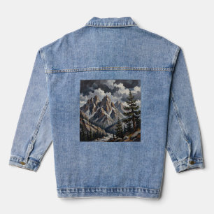 Gebirgslandschafts-Jeansjacke Jeansjacke