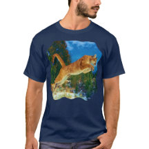 Gebirgslöwe-T - Shirt (Cougar) springen