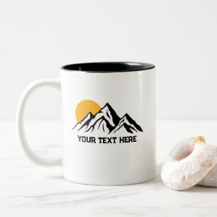 Gebirgsmalerei Gewohnte Wildheit Zweifarbige Tasse