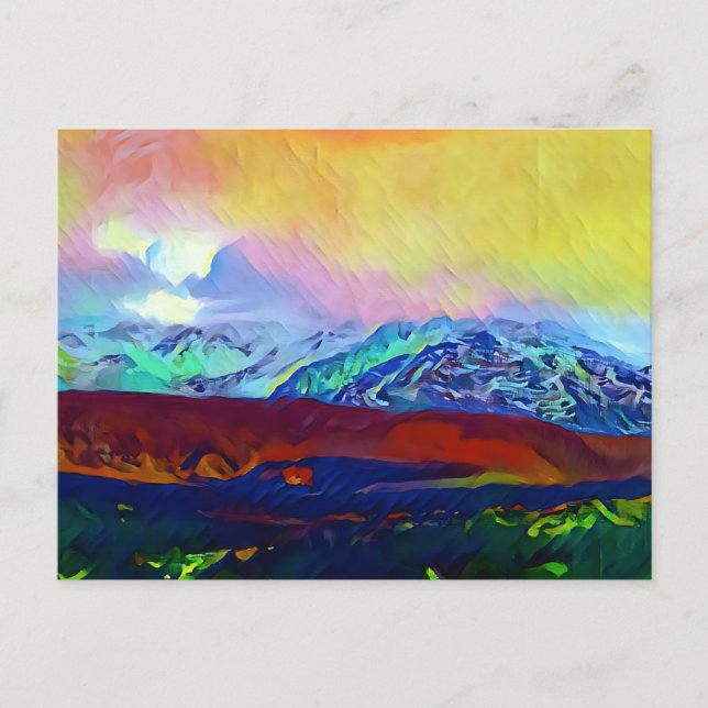 Gebirgsmassiv Spaniens Postkarte (Vorderseite)