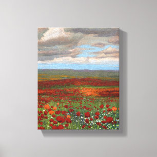 Gebirgsmohnblumen - eingewickeltes Giclee Leinwanddruck