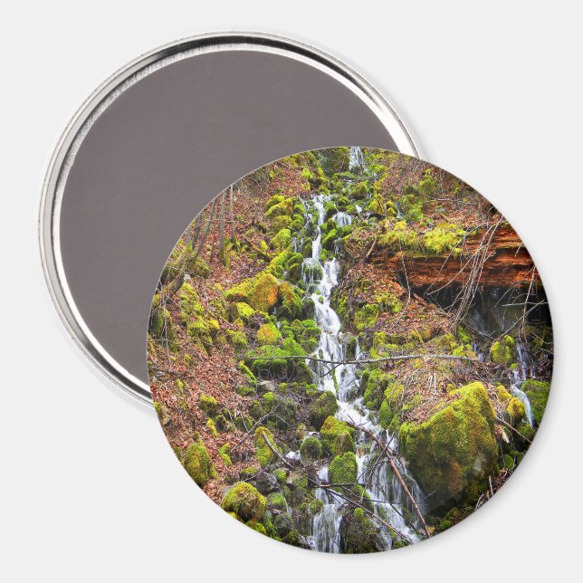 Gebirgsquelle Wasserfall.... Magnet (Vorderseite/Rückseite)