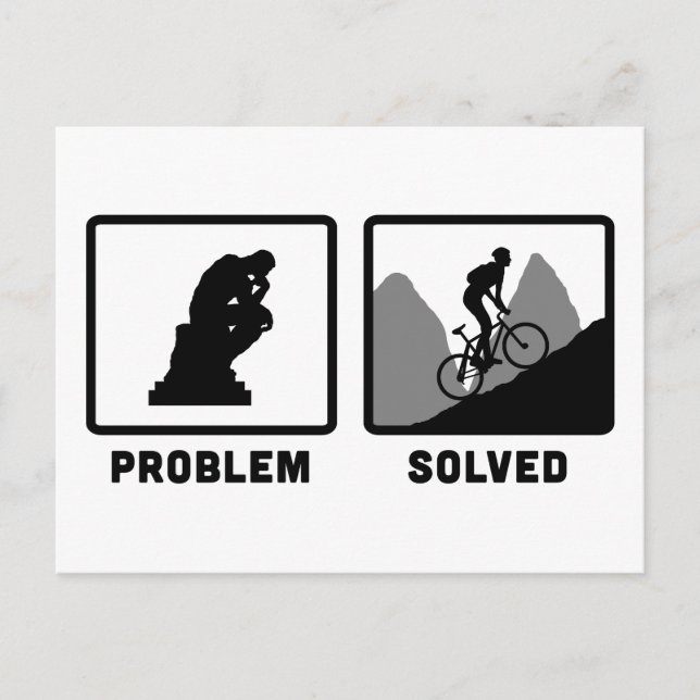 Gebirgsradfahren Postkarte (Vorderseite)